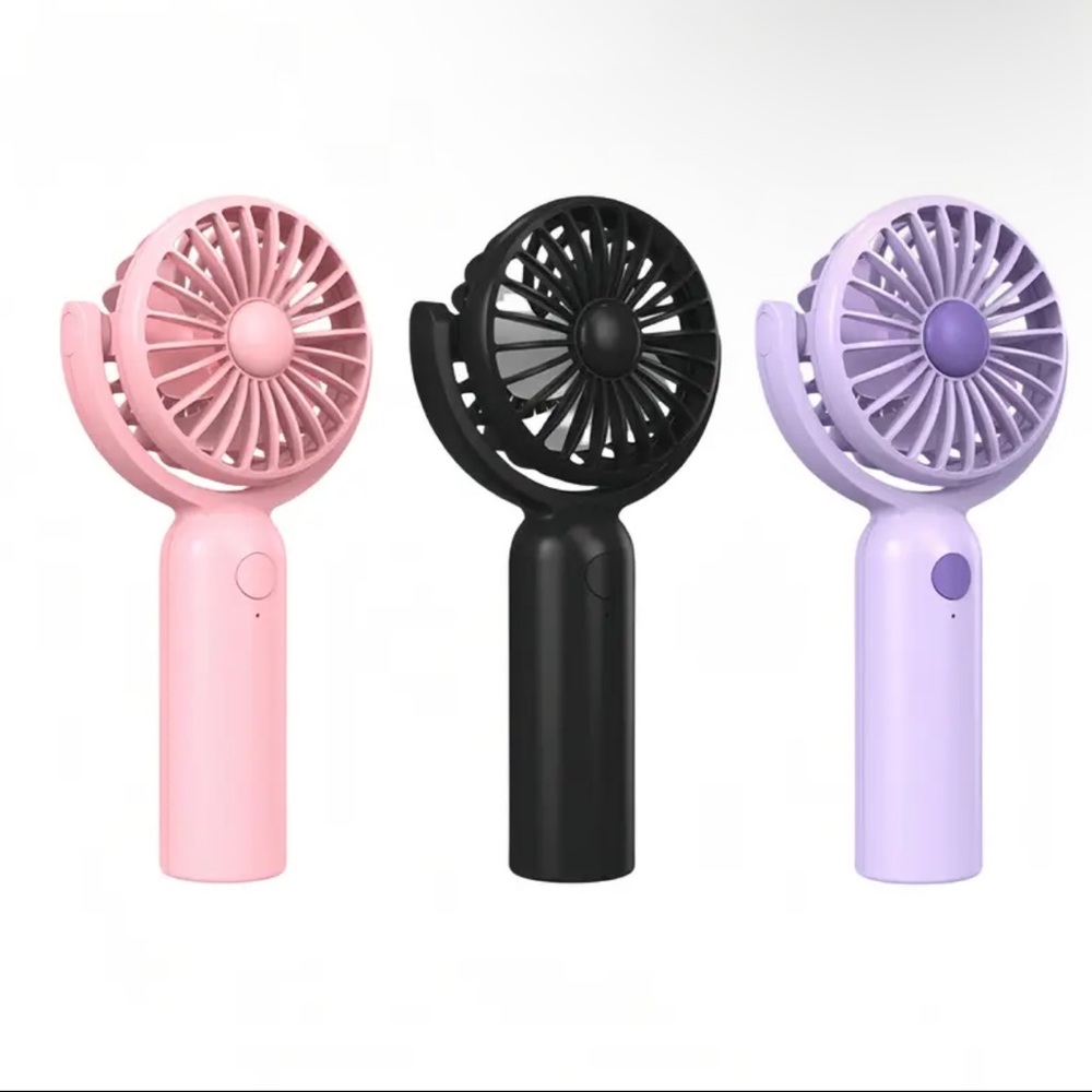 Portable Mini Fan-NIB in Lavender, White or Black USB Cord & 3 modes &Tilt fan